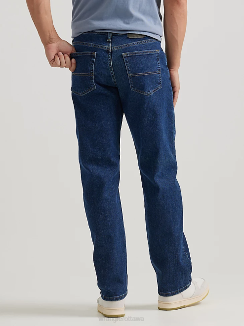 Wrangler Clothing Dark Stonewash (ZM3CSDS) Men Authentics Relaxed Fit Comfort Flex Jean 8V2H198