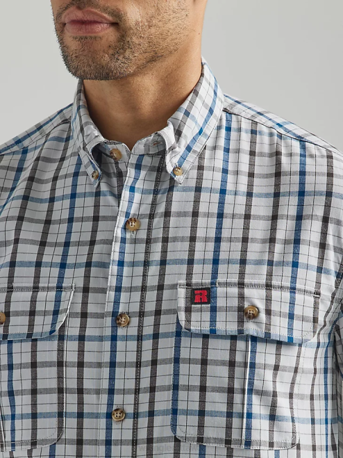 Wrangler Clothing Downpour (112325152) Men RIGGS Workwear Plaid Work Shirt 8V2H672