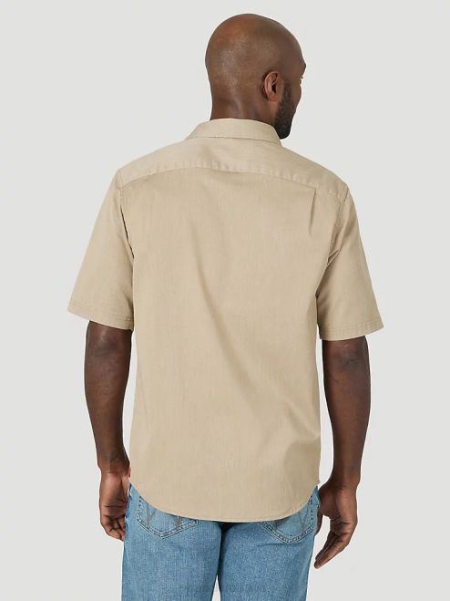 Wrangler Clothing Elmwood Heather (112315232) Men Epic Soft Flex Twill Shirt 8V2H360