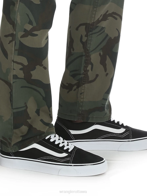 Wrangler Clothing Forest Green Camo (9RKBW7E) Boys Slim Straight Stretch Cargo Pant 8V2H956