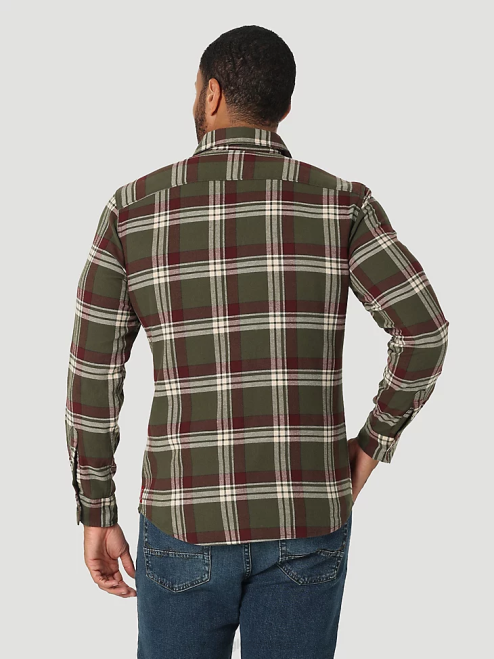 Wrangler Clothing Forest Night (112325082) Men Cloud Flannel Free To Stretch Shirt 8V2H385