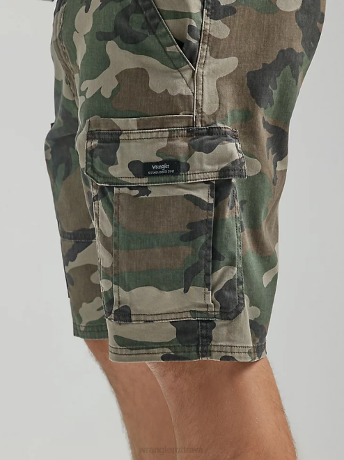 Wrangler Clothing Green Brown Camo (112336219) Men Five Star Premium Cargo Short 8V2H518