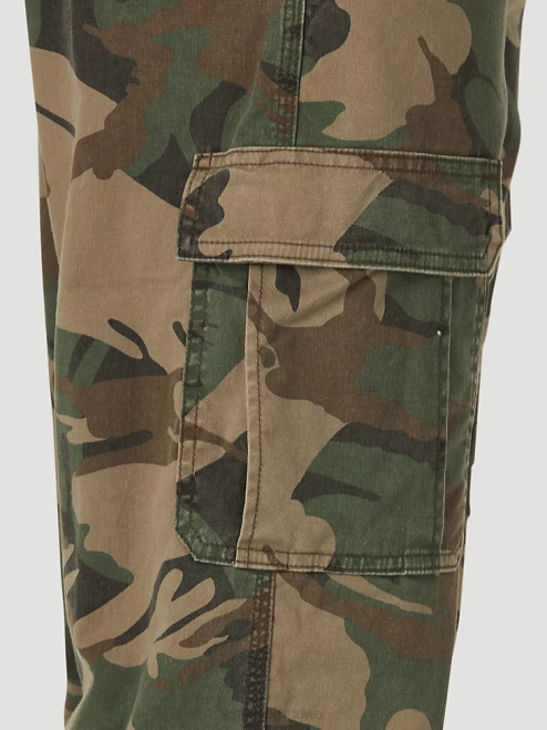 Wrangler Clothing Green Brown Camo (70ABW4M) Men Five Star Premium Relaxed Fit Flex Cargo Pant 8V2H220