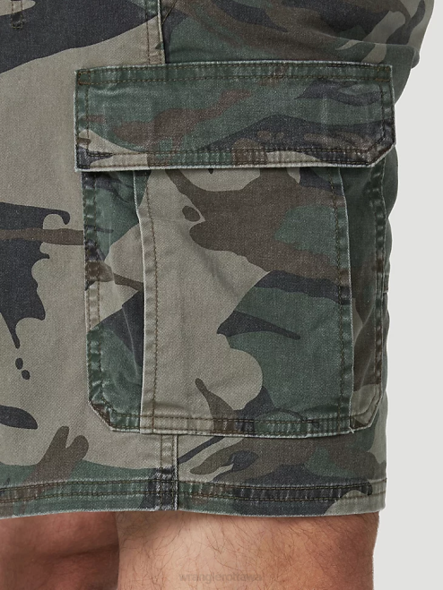 Wrangler Clothing Green Camo (10ZM6ACGB) Men Authentics Stretch Cargo Short 8V2H561