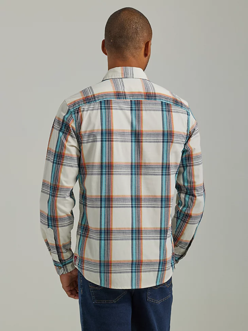 Wrangler Clothing Honey (112330929) Men Cowboy Wash Plaid Shirt 8V2H411
