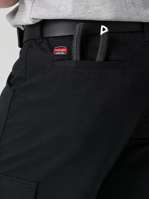 Wrangler Clothing Jet Black (112320218) Men Workwear Twill Cargo Pant 8V2H689