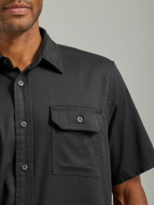 Wrangler Clothing Jet Black (112330682) Men Epic Soft Flex Twill Shirt 8V2H364