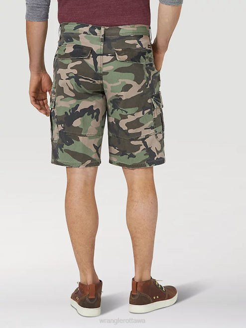 Wrangler Clothing Jungle Camo (GWSNSGM) Men Flex Twill Cargo Short 8V2H547