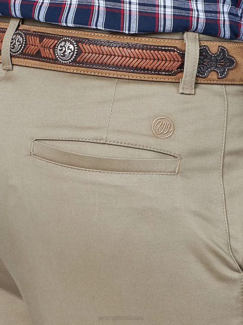 Wrangler Clothing Khaki (00096KH) Men Casuals Flat Front Relaxed Fit Pants 8V2H259