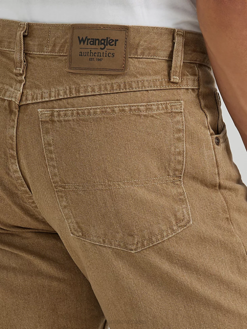 Wrangler Clothing Khaki (10ZM100KH) Men Authentics Regular Fit Cotton Jean 8V2H149