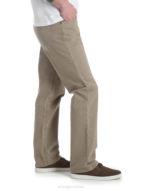 Wrangler Clothing Khaki (96FXVKH) Men Five Star Premium Denim Flex For Comfort Regular Fit Jean 8V2H142