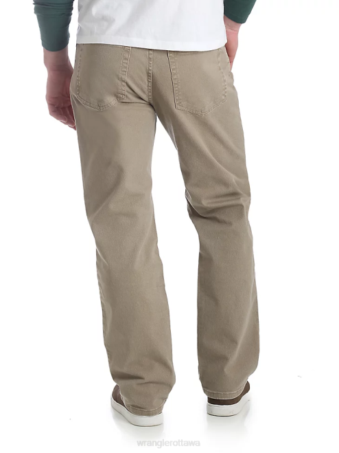 Wrangler Clothing Khaki (96FXVKH) Men Five Star Premium Denim Flex For Comfort Regular Fit Jean 8V2H142