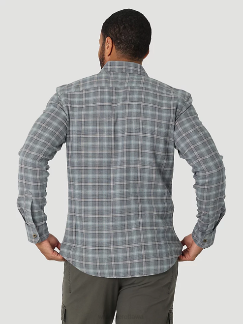 Wrangler Clothing Lead (112324446) Men Cloud Flannel Free To Stretch Shirt 8V2H386