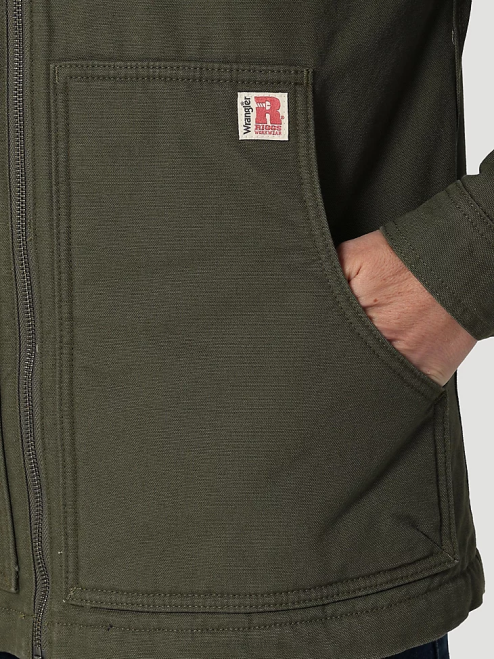 Wrangler Clothing Loden (112318476) Women RIGGS Tough Layers Sherpa Lined Canvas Jacket 8V2H864