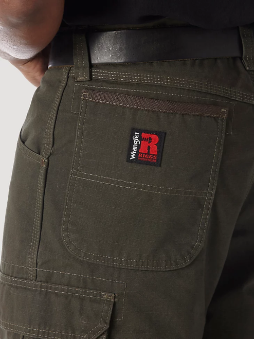 Wrangler Clothing Loden (3W360LD) Men RIGGS Workwear Ripstop Ranger Cargo Short 8V2H524
