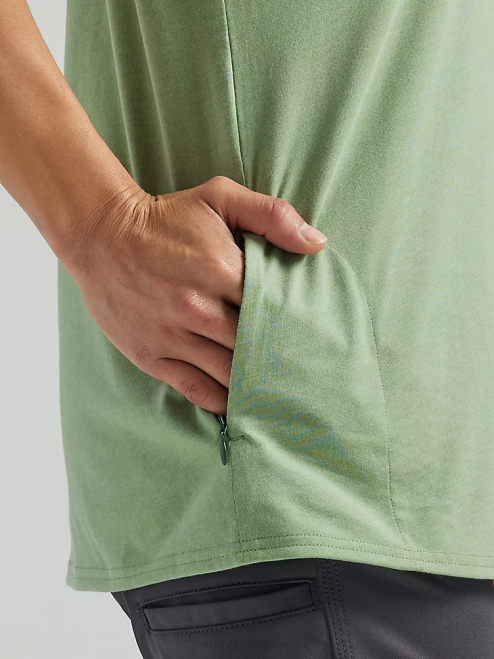 Wrangler Clothing Loden Frost (112325412) Women RIGGS Workwear Short Sleeve Performance T-Shirt 8V2H878