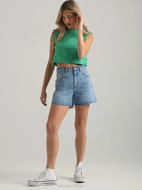 Wrangler Clothing Lost Control (112334600) Women High Rise A-line Cut-Off Short 8V2H843