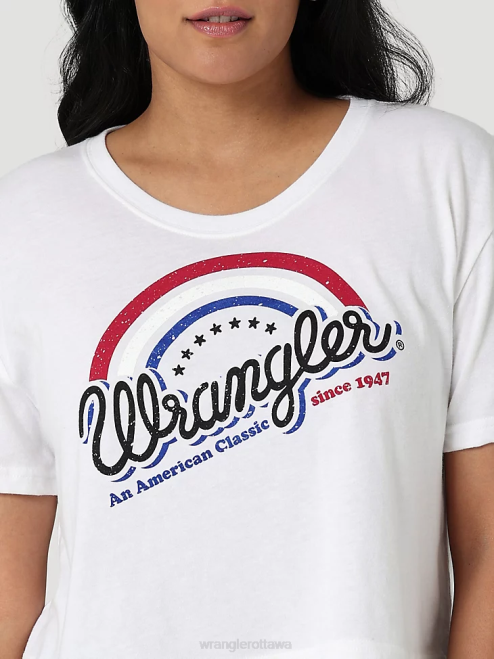 Wrangler Clothing Marshmallow (112335975) Women Classic Ringer Tee 8V2H871