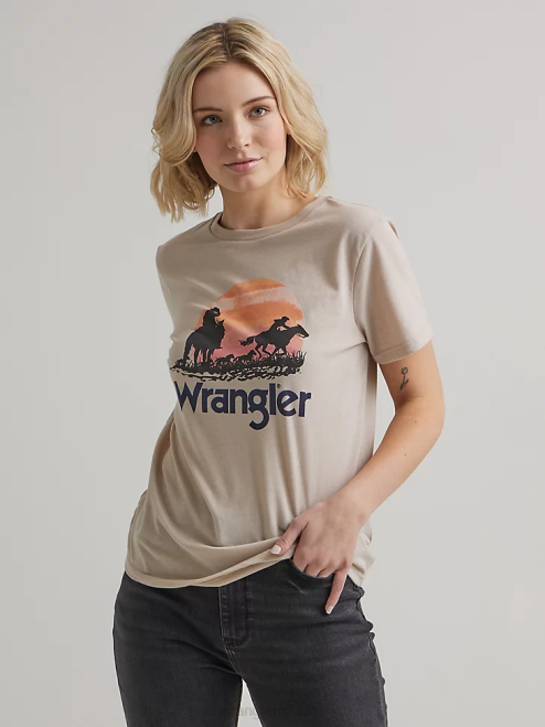Wrangler Clothing Marshmallow (112335975) Women Classic Ringer Tee 8V2H871