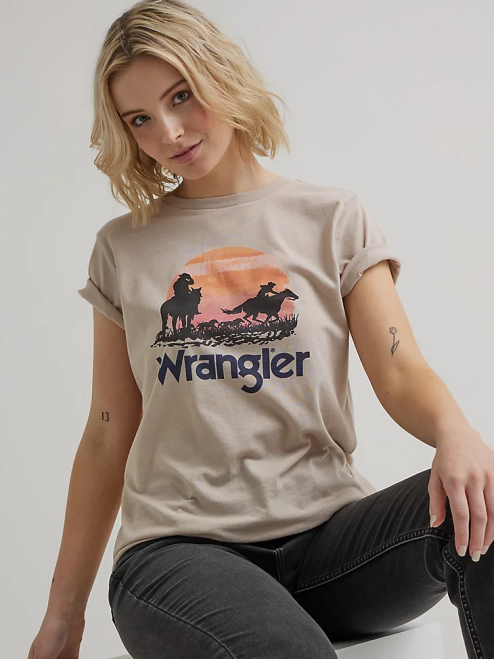 Wrangler Clothing Marshmallow (112335975) Women Classic Ringer Tee 8V2H871