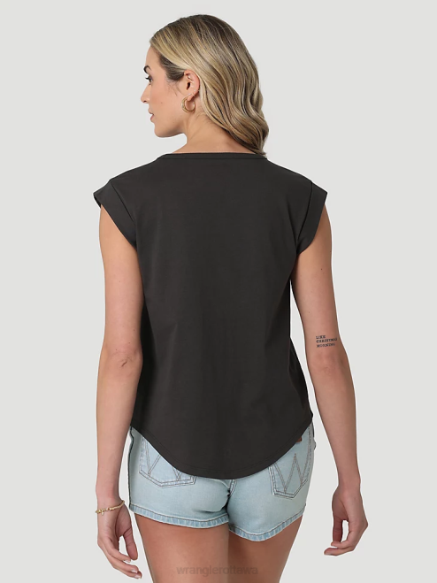 Wrangler Clothing Marshmallow (112335975) Women Classic Ringer Tee 8V2H871