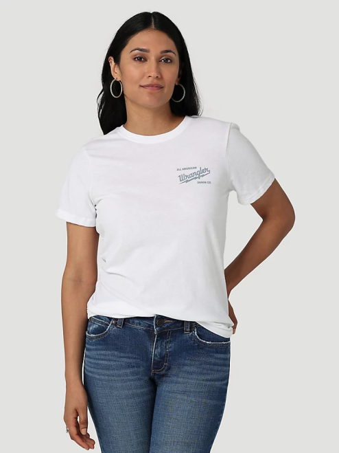 Wrangler Clothing Marshmallow (112335975) Women Classic Ringer Tee 8V2H871