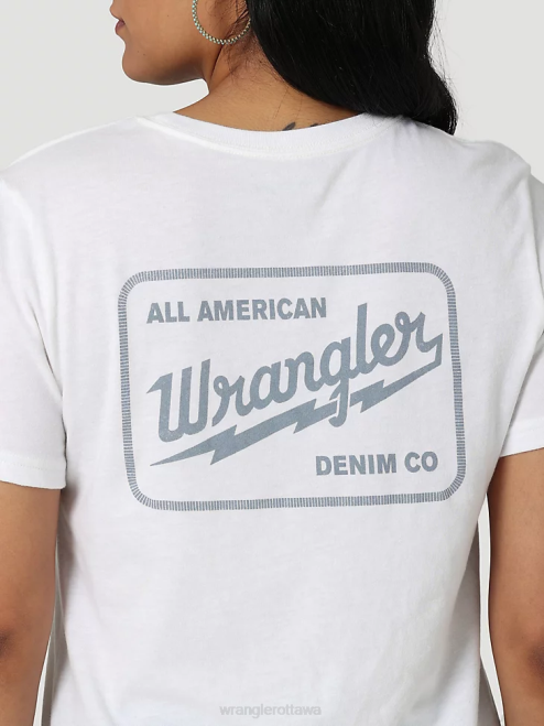 Wrangler Clothing Marshmallow (112335975) Women Classic Ringer Tee 8V2H871