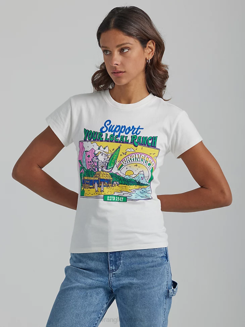 Wrangler Clothing Marshmallow (112335975) Women Classic Ringer Tee 8V2H871