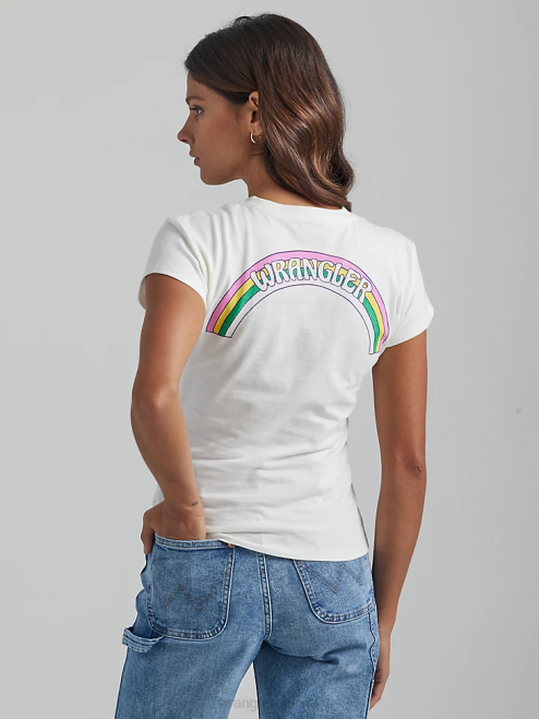 Wrangler Clothing Marshmallow (112335975) Women Classic Ringer Tee 8V2H871