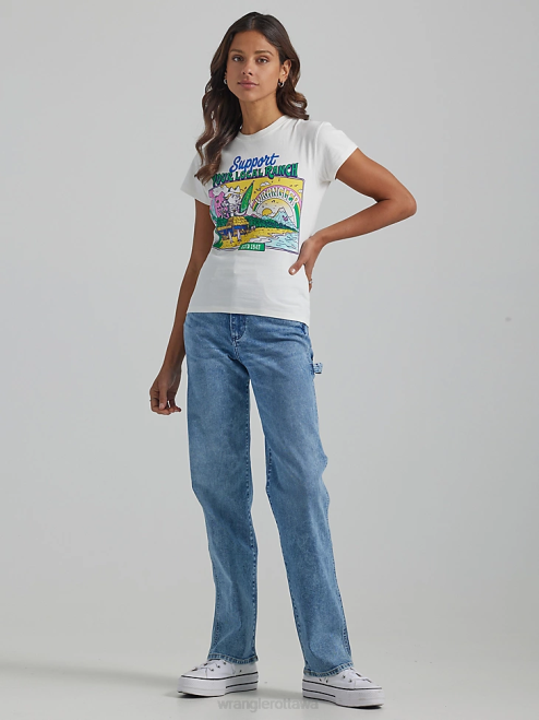 Wrangler Clothing Marshmallow (112335975) Women Classic Ringer Tee 8V2H871