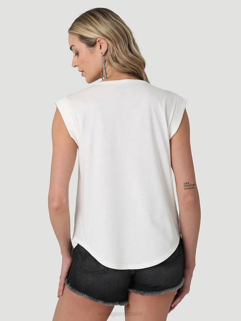 Wrangler Clothing Marshmallow (112335975) Women Classic Ringer Tee 8V2H871