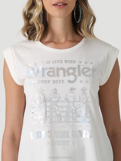Wrangler Clothing Marshmallow (112335975) Women Classic Ringer Tee 8V2H871