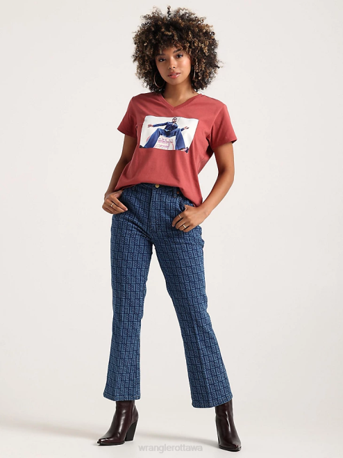 Wrangler Clothing Mid Denim (LW7006D) Women Long Sleeve Western Snap Denim Shirt 8V2H880