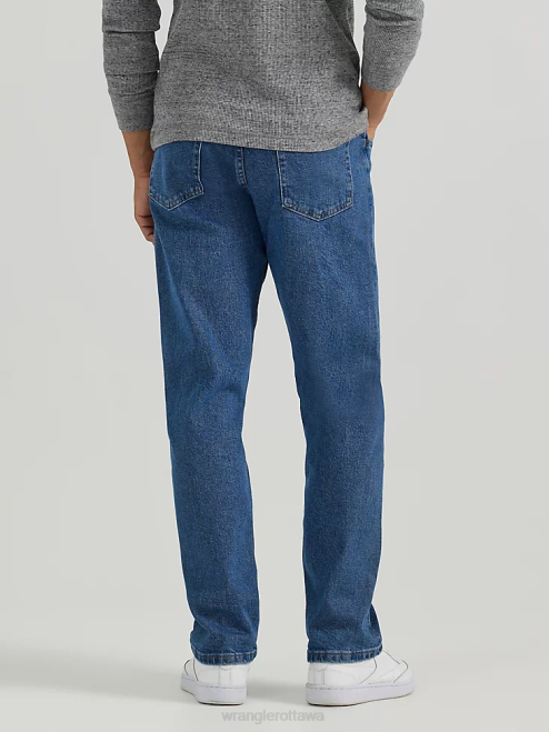 Wrangler Clothing Mid Indigo (97FXVMI) Men Five Star Premium Denim Flex for Comfort Relaxed Fit Jean 8V2H80