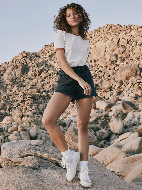 Wrangler Clothing Moonlight (112333535) Women High Rise Vintage Cut-Off Short 8V2H834