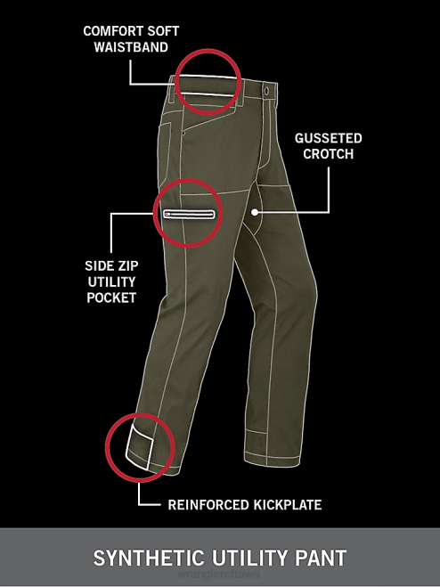 Wrangler Clothing Morel (NS849ML) Men ATG Synthetic Utility Pant 8V2H632