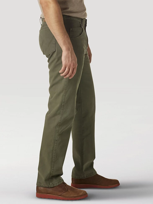 Wrangler Clothing Moss (31100MS) Men Rugged Wear Regular Fit Straight Leg Canvas Pant 8V2H650