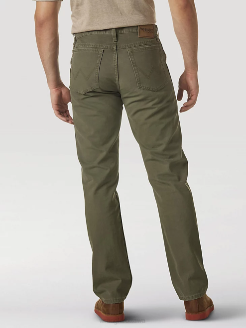 Wrangler Clothing Moss (31100MS) Men Rugged Wear Regular Fit Straight Leg Canvas Pant 8V2H650