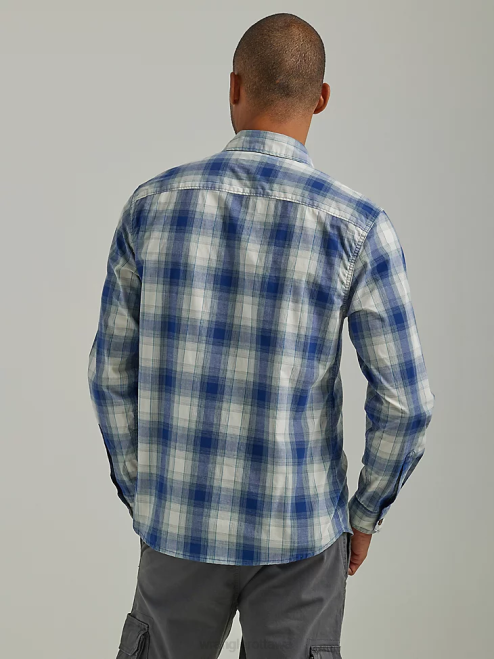 Wrangler Clothing Navagio Bay (112330909) Men Cowboy Wash Plaid Shirt 8V2H415