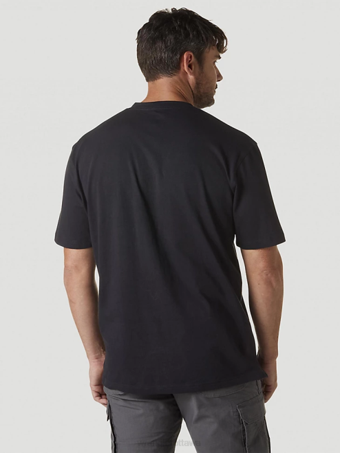 Wrangler Clothing Navy (3W760NV) Men RIGGS Workwear Short Sleeve Henley 8V2H273