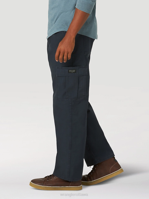 Wrangler Clothing Navy (70AB0NV) Men Five Star Premium Relaxed Fit Flex Cargo Pant 8V2H224