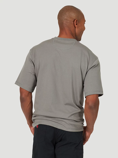 Wrangler Clothing Nickel (3W701NK) Men RIGGS Workwear Short Sleeve 1 Pocket Performance T-Shirt 8V2H281