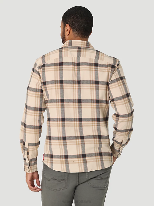 Wrangler Clothing Oak (112324447) Men Cloud Flannel Free To Stretch Shirt 8V2H384