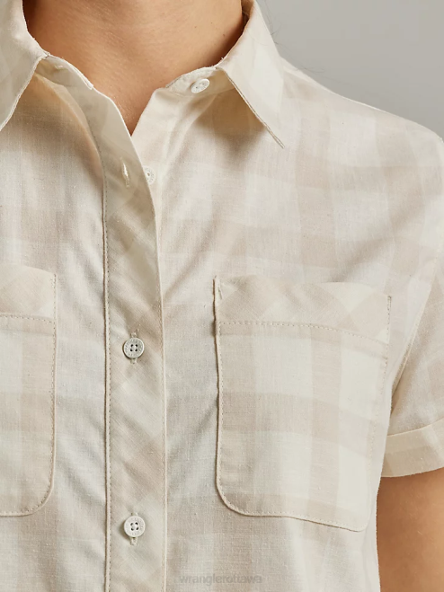 Wrangler Clothing Oatmeal (112333893) Women ATG By Trail Shirt 8V2H886