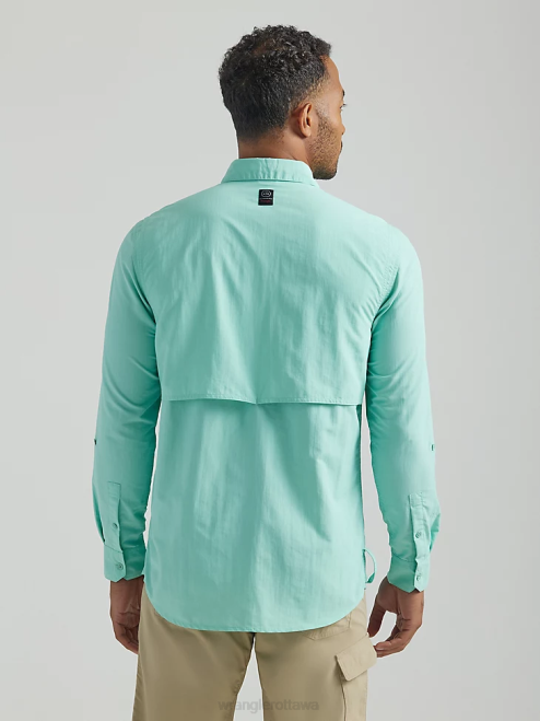 Wrangler Clothing Ocean (112331259) Men ATG Angler Long Sleeve Shirt 8V2H339