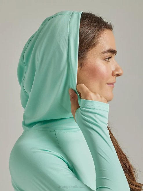 Wrangler Clothing Ocean (112331283) Women ATG By Hooded Sun Tee 8V2H900