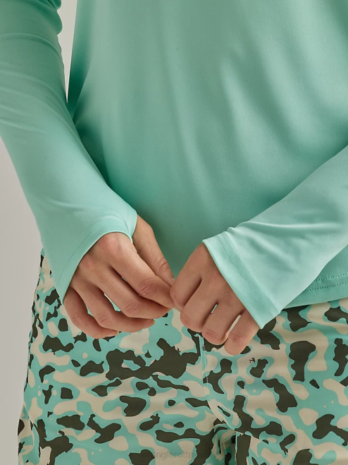 Wrangler Clothing Ocean (112331283) Women ATG By Hooded Sun Tee 8V2H900