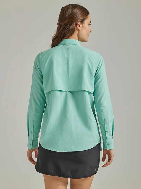 Wrangler Clothing Ocean (112333433) Women ATG By Angler Shirt 8V2H898