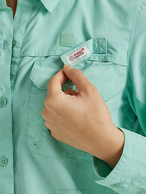 Wrangler Clothing Ocean (112333433) Women ATG By Angler Shirt 8V2H898