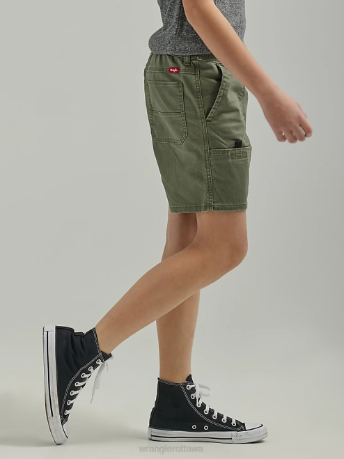 Wrangler Clothing Olive (112335701) Boys Utility Short (Husky) 8V2H1034
